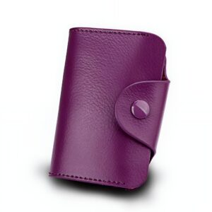 Porte-cartes accordéon en cuir premium - 13 emplacements et fermeture sécurisée