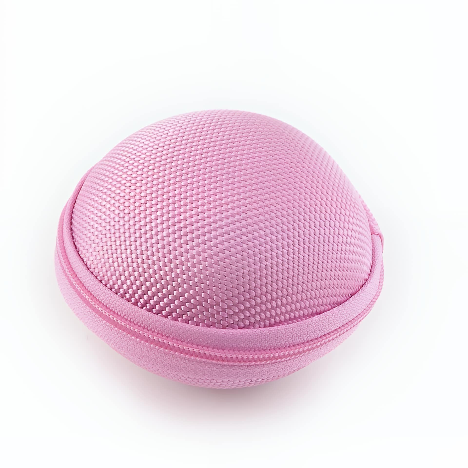 Bourse ronde zippée en cuir souple - Écrin à monnaie discret aux coloris raffinés - Rose