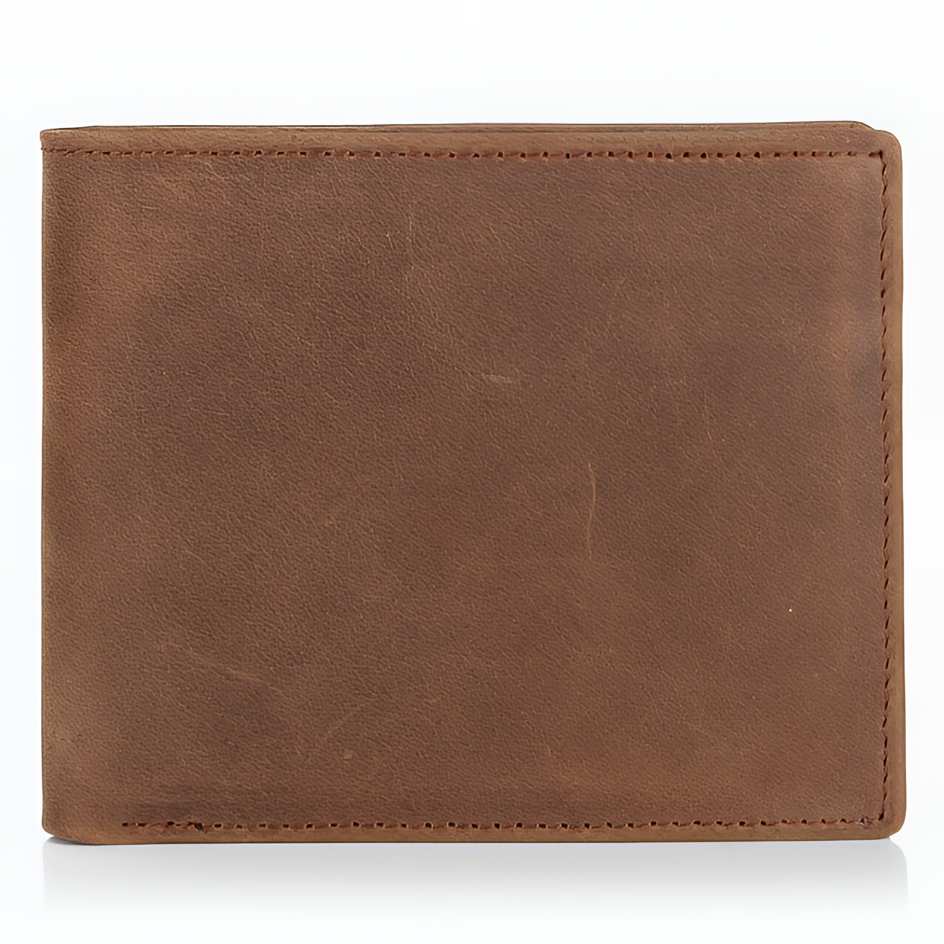 Portefeuille homme en cuir véritable vintage - Écrin minimaliste aux finitions artisanales - Marron