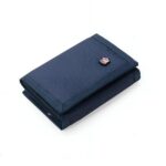 Portefeuille en toile épurée - L'élégance discrète pour homme en format compact - Bleu
