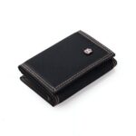 Portefeuille en toile épurée - L'élégance discrète pour homme en format compact - Noir