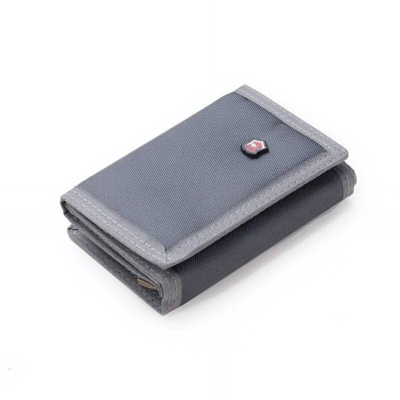 Portefeuille en toile épurée - L'élégance discrète pour homme en format compact - Gris