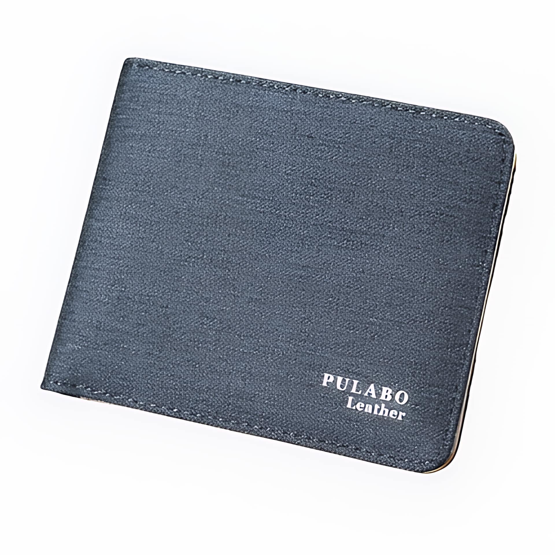 Portefeuille bivolet en toile fine - Élégance discrète et rangements multiples - Gris