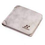 Portefeuille homme trivolets en simili cuir - Élégance vintage et rangements multiples - Gris