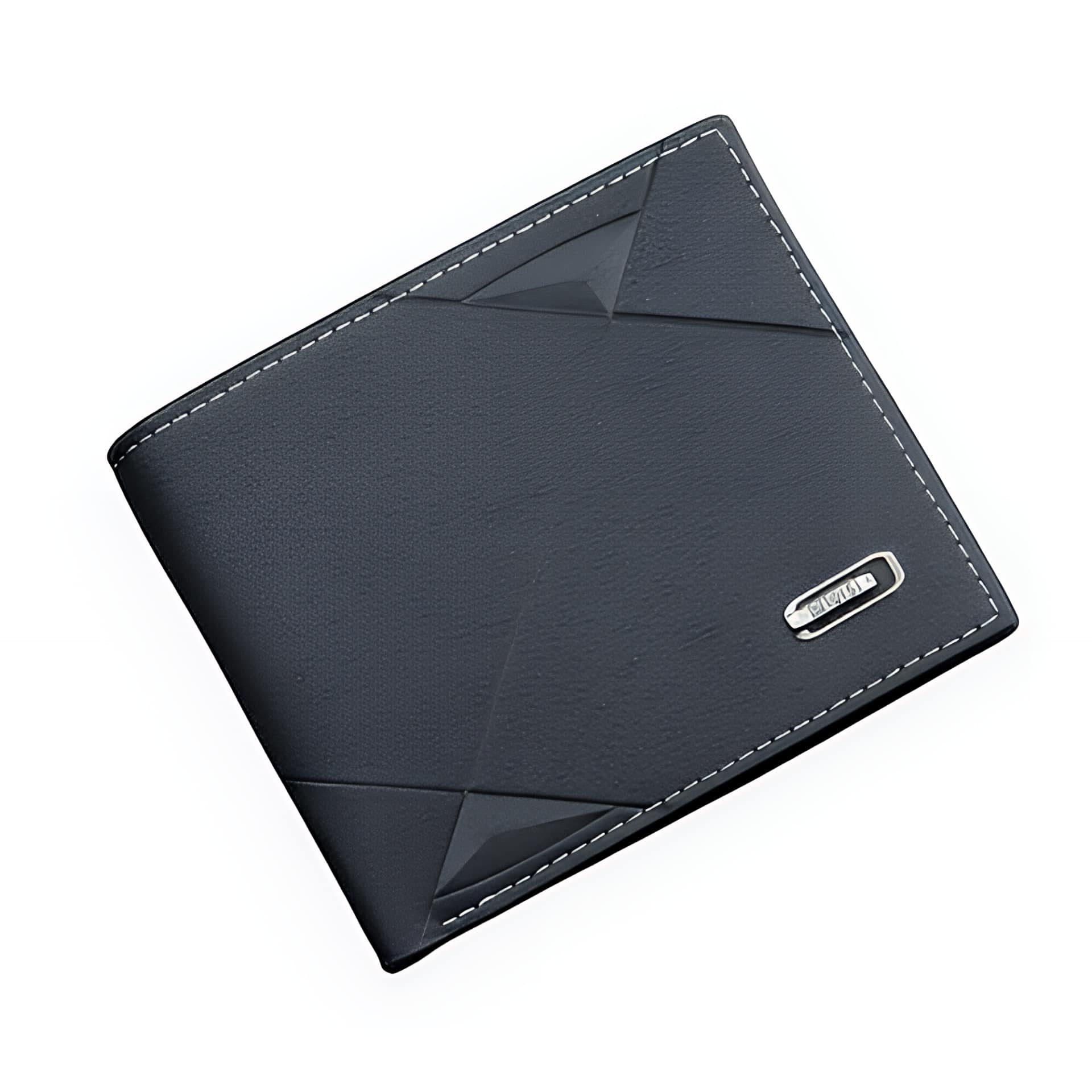 Portefeuille homme raffiné en cuir PU - Élégance discrète et rangements multiples 12x10cm - Noir