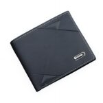 Portefeuille homme raffiné en cuir PU - Élégance discrète et rangements multiples 12x10cm