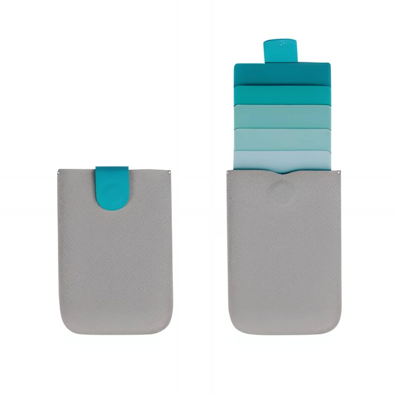 Porte-cartes élégant à tirette colorée protection RFID - Compact avec fermeture magnétique