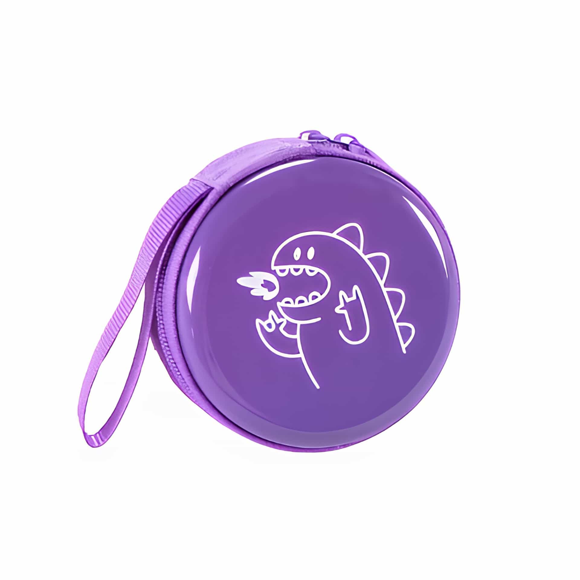 Porte-monnaie dinosaure coque rigide - Violet