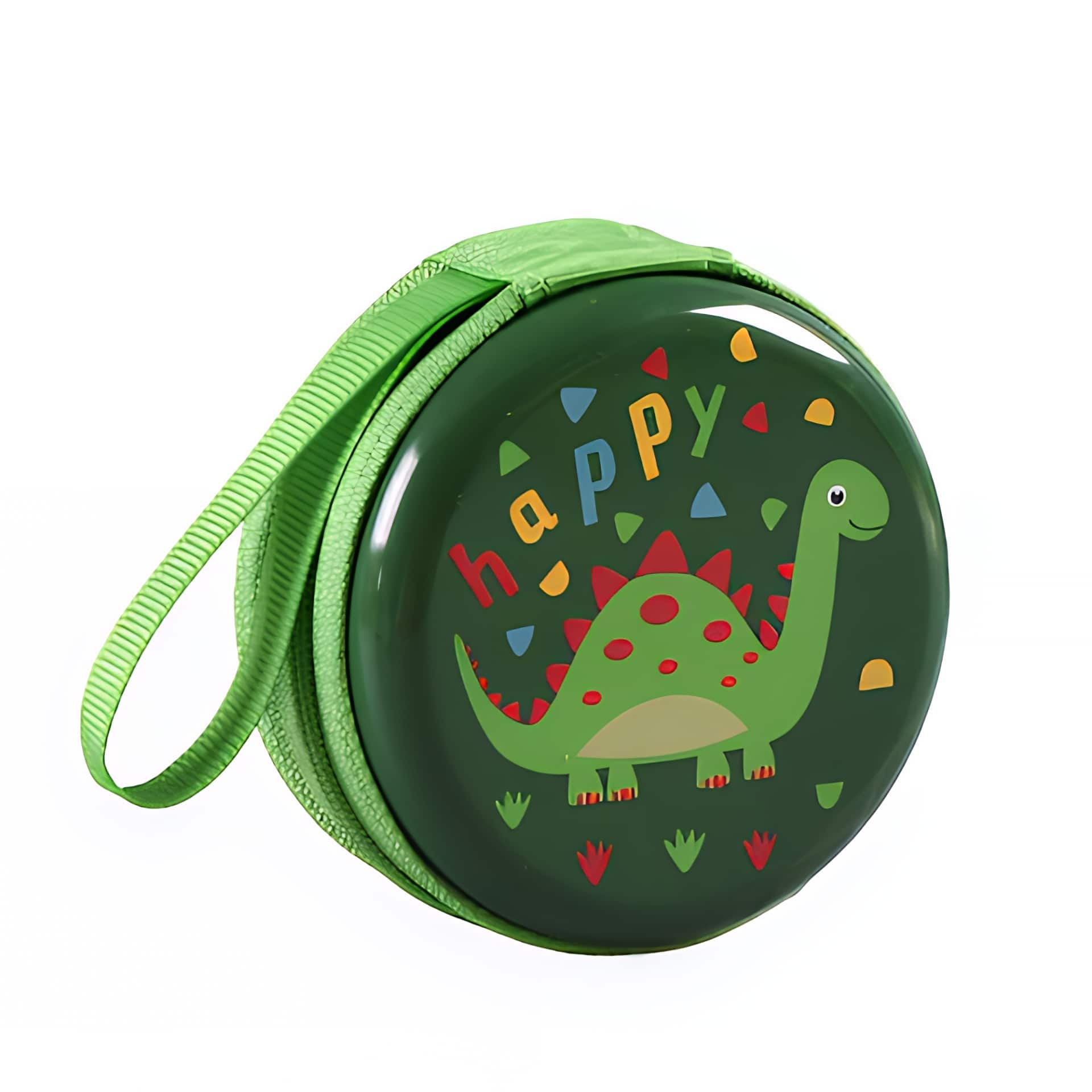 Porte-monnaie enfant dinosaure - Écrin ludique pour premiers trésors - Vert