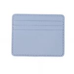 Porte-cartes élancé en simili cuir lisse ultra fin  pour billets et cartes - Bleu