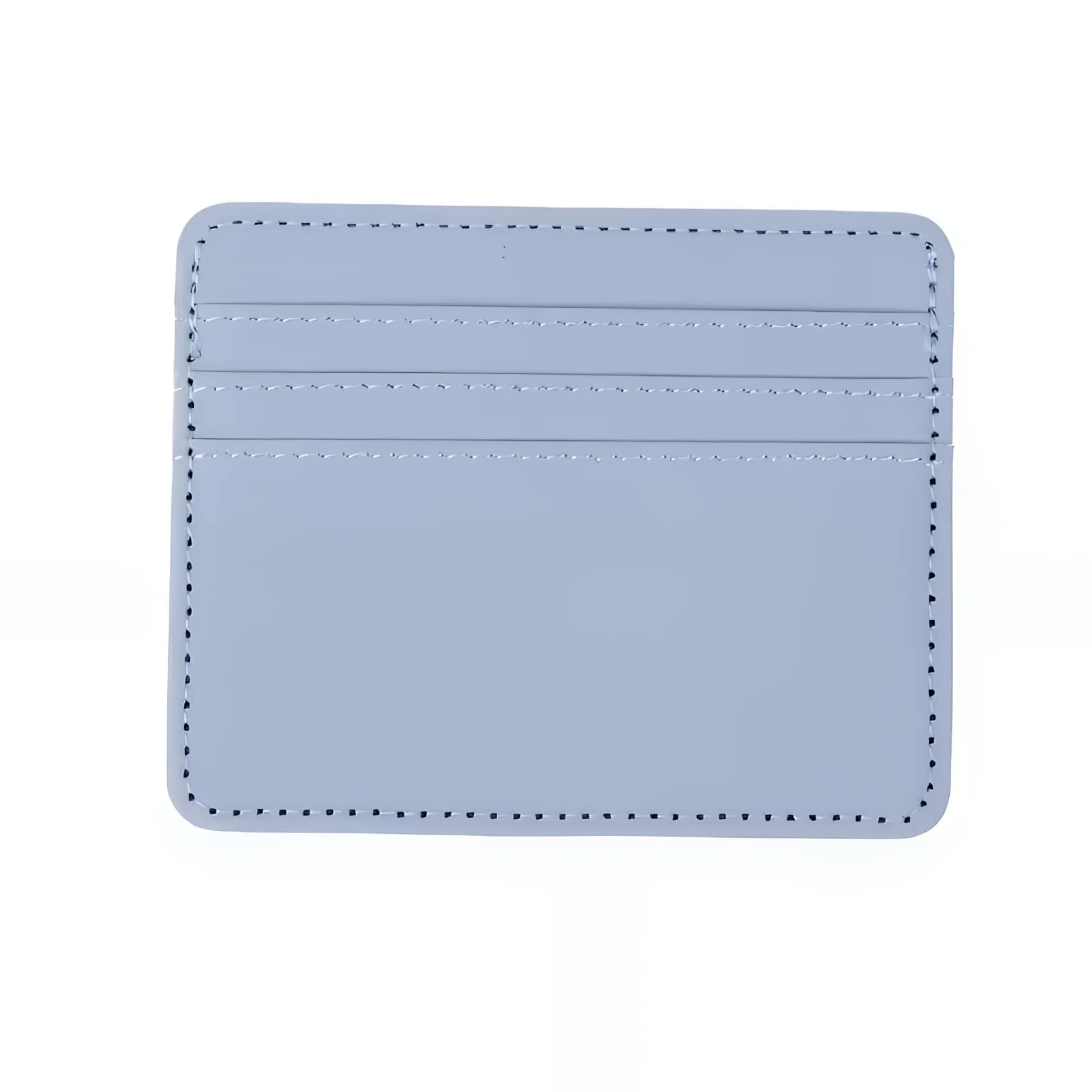 Porte-cartes élancé en simili cuir lisse ultra fin pour billets et cartes - Bleu