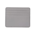 Porte-cartes élancé en simili cuir lisse ultra fin  pour billets et cartes - Gris