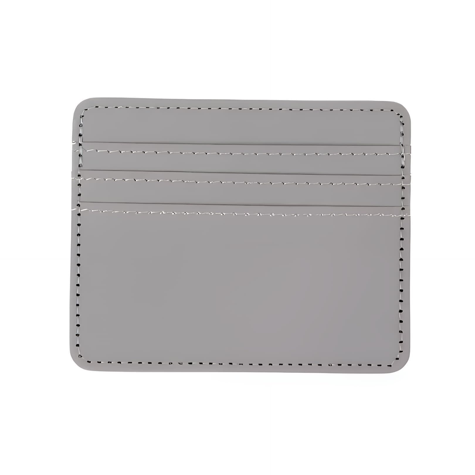 Porte-cartes élancé en simili cuir lisse ultra fin pour billets et cartes - Gris