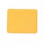 Porte-cartes élancé en simili cuir lisse ultra fin  pour billets et cartes - Jaune