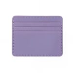 Porte-cartes élancé en simili cuir lisse ultra fin  pour billets et cartes - Violet